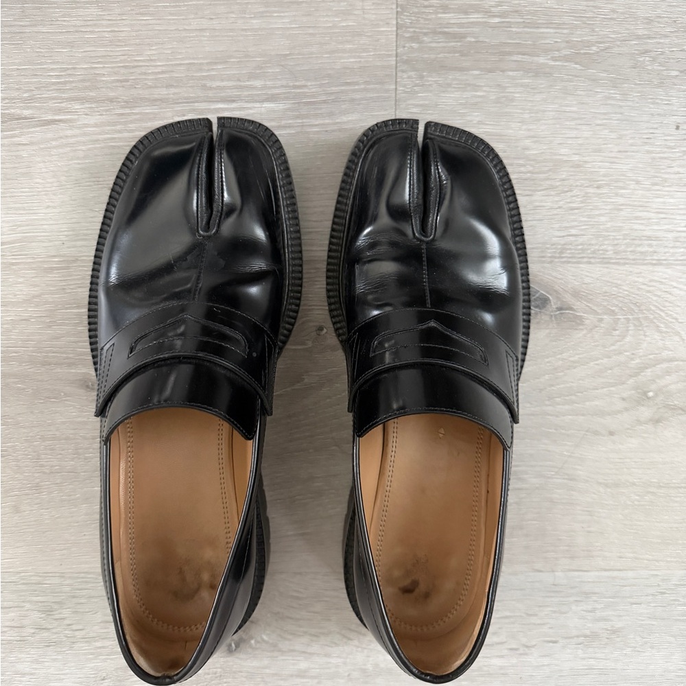 Maison Margiela Black Leather Loafers
